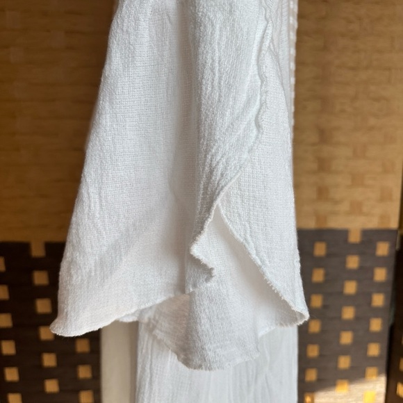 Meo Meli Italian White Cotton Linen Blend Dress Size M - Picture 4 of 6